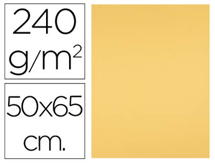 PAPIER CARTONNE LIDERPAPEL 50X65CM 240GR COLORIS OR