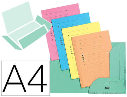 CHEMISE OXFORD TOP FILE+ CARTE LUSTREE A4 210X297MM 3  RABATS ELAST ETIQUETTE DOS    COLORIS ASSORTIS PASTEL LOT 5