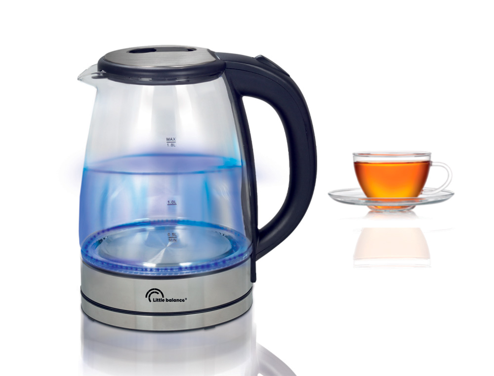 BOUILLOIRE LECTRIQUE VERRE 1,7L 2000W SANS FIL ANTI CALCAIRE