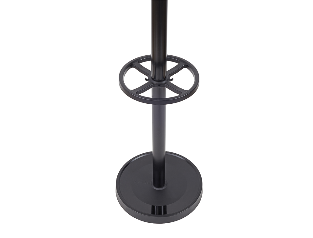 PORTE-MANTEAUX MAULGRANDO ACIER COURONNE DIAM. 37,5CM 16 CROCHETS HAUTEUR 1,75M SOCLE DIAM. 36,5CM COLORIS NOIR