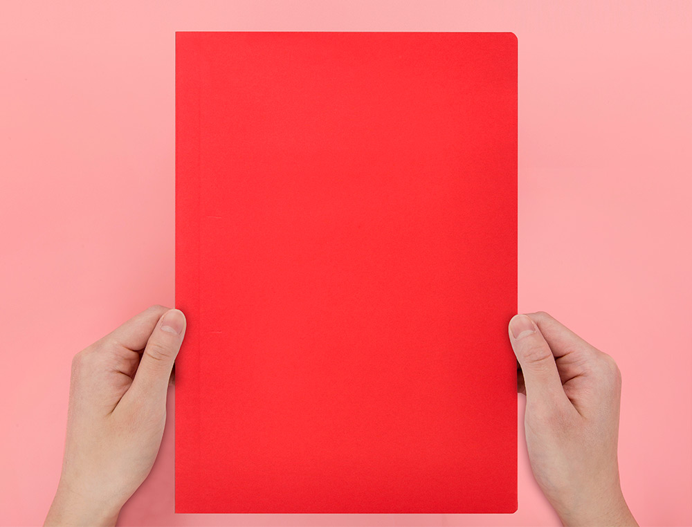 SOUS-CHEMISE LIDERPAPEL PAPIER CARTONNÉ 180G 310X230MM DOCUMENT A4 210X297MM COLORIS PASTEL ROUGE INTENSE