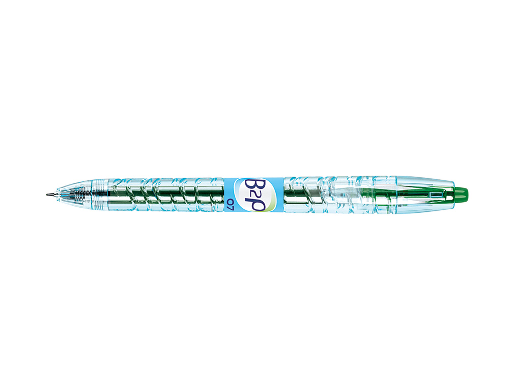ROLLER PILOT B2P GEL CRITURE MOYENNE 0.7MM CORPS PLASTIQUE RECYCL TRANSLUCIDE RECHARGEABLE COLORIS VERT