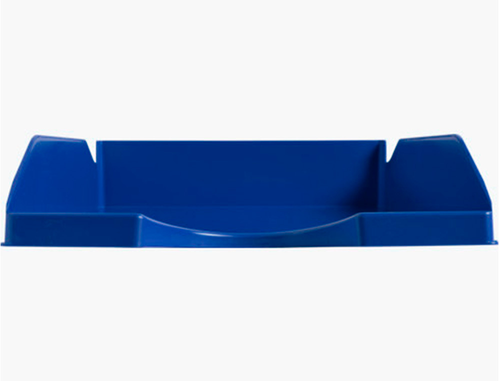 CORBEILLE À COURRIER Q-CONNECTPOLYPROPYLÈNE DOCUMENTS A4+ 245X320MM EMPILABLE 350X255X65MM COLORIS BLEU OPAQUE