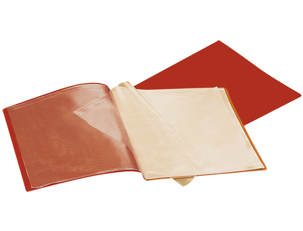 PROTGE-DOCUMENTS LIDERPAPEL POLYPROPYLNE COUVERTURE FLEXIBLE 40 POCHETTES FIXES A4 210X297MM ROUGE OPAQUE