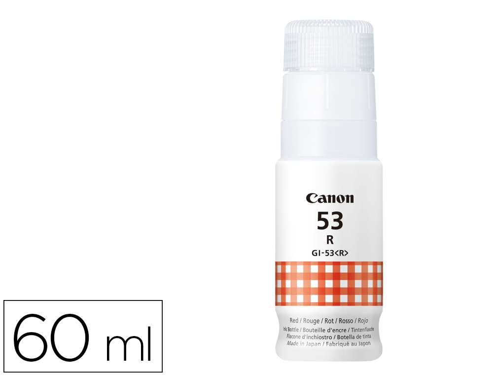 RECHARGE ENCRE CANON GI-53 3800P BOUTEILLE 60ML ROUGE