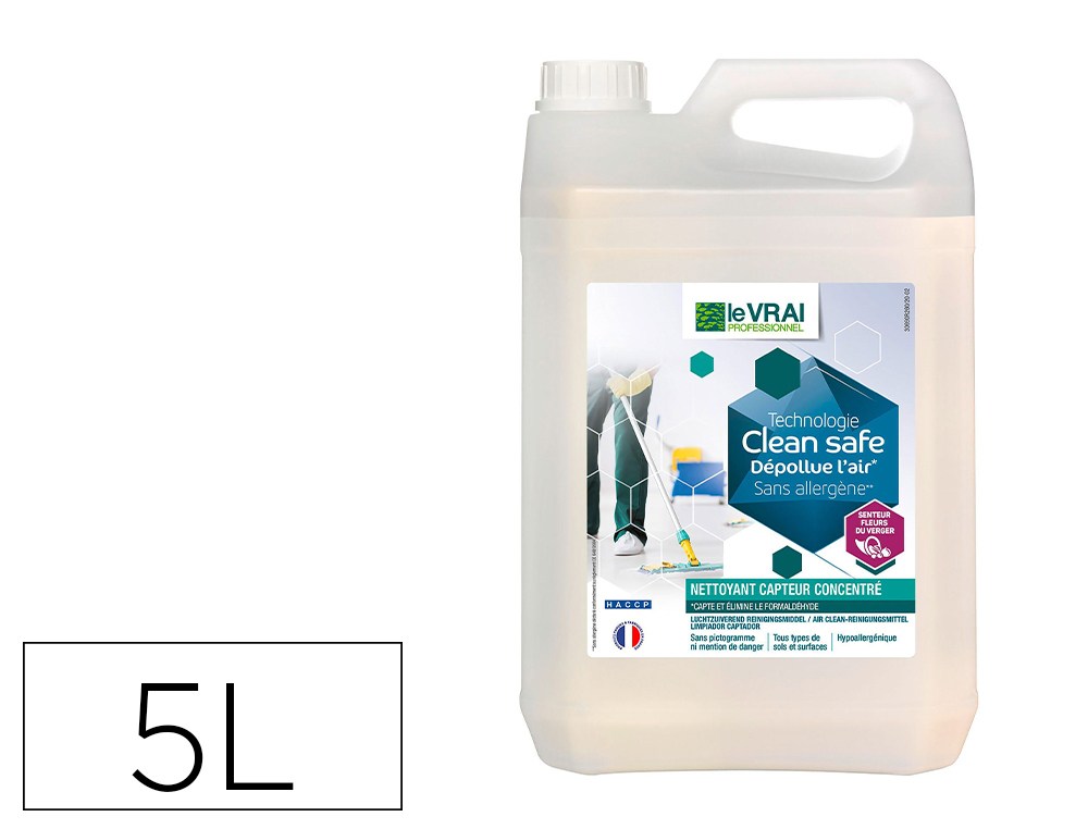 NETTOYANT LE VRAI PROFESSIONNEL SOLS ET         SURFACES ODORISATION          CONCENTRE BIDON 5 LITRES