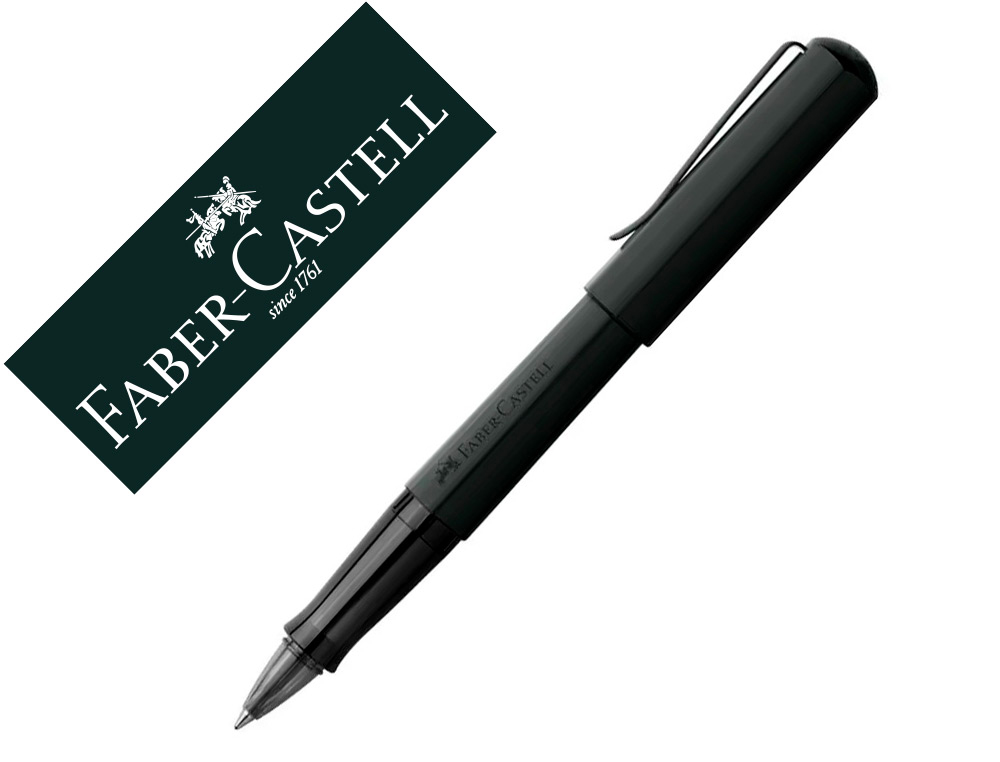 ROLLER FABER CASTELL HEXO POINTE CERAMIQUE ALUMINIUM    NOIR MAT