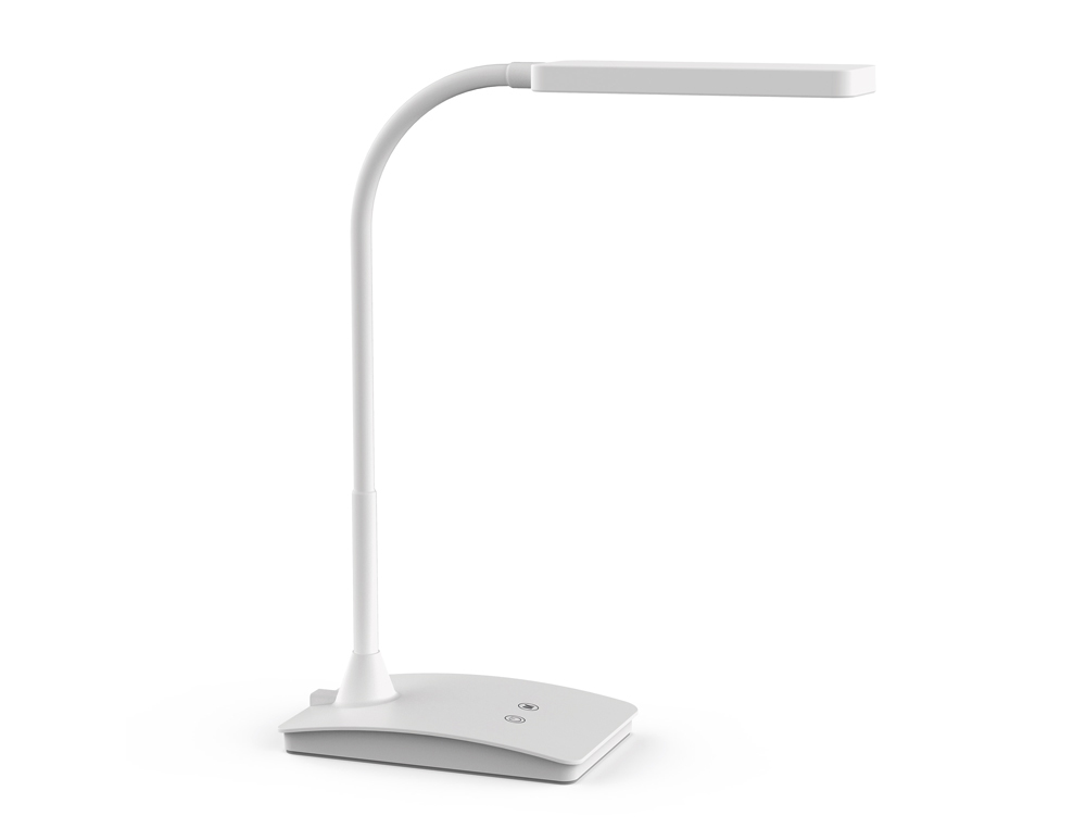LUMINAIRE BUREAU MAUL LED PEARLY COLOUR VARIO REGLABLE  HAUTEUR 37,5CM BRAS 35,7CM    TETE 16X6CM COLORIS BLANC