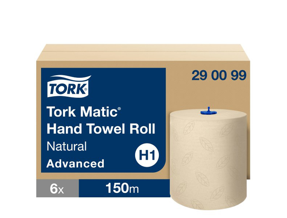 ESSUIE-MAINS TORK MATIC H1 ADVANCED PAPIER NATUREL       INDECHIRABLE 2 PLIS BLANC     ROULEAU 150M