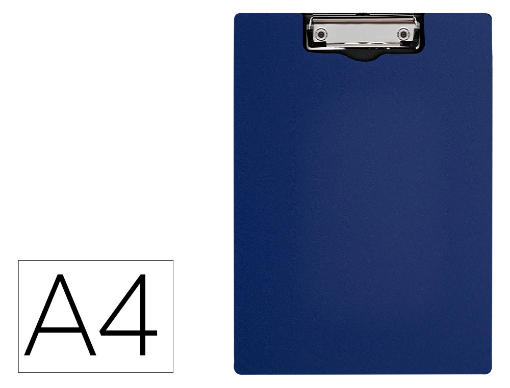 PORTE-BLOC Q-CONNECT MINICLIP SUPERIEUR DIN A4 PLASTIQUE    50% RECYCLE EPAISSEUR 2,1MM   COLORIS BLEU