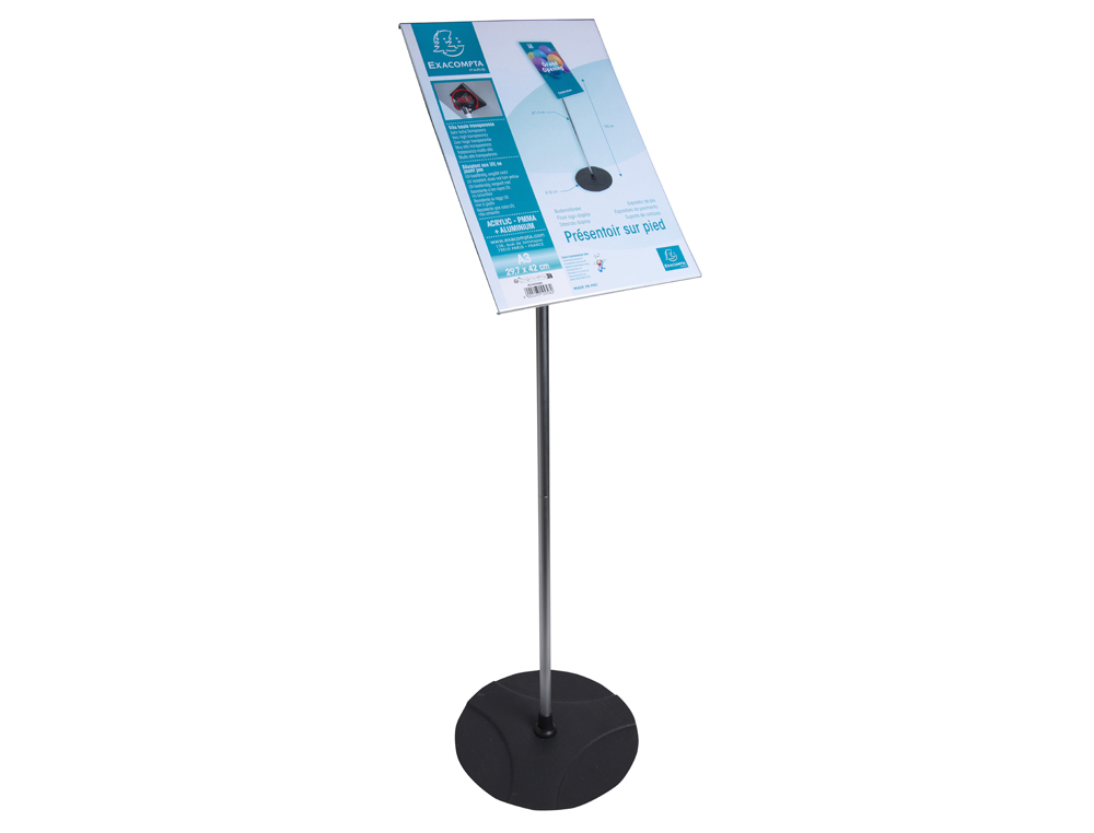 PRESENTOIR PIED EXACOMPTA ALUMINIUM VERTICAL A3 COLORIS NOIR