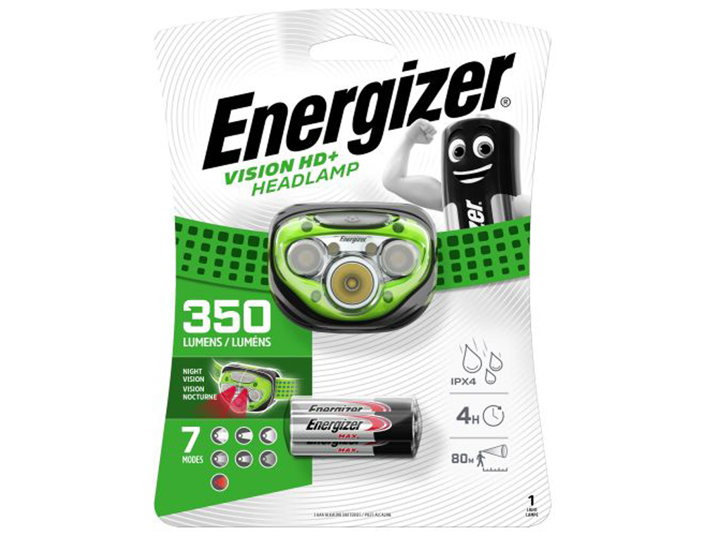 TORCHE FRONTALE ENERGIZER VISION HD 3 AAA 250 LUMENS    70M 5H