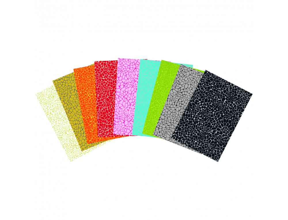 PAPIER DECOPATCH 30X40CM MOTIFS CRAQUELE ASSORTIS      POCHETTE 30 FEUILLES