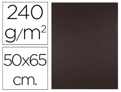 PAPIER CARTONNE LIDERPAPEL 50X65CM 240GR COLORIS MARRON  FONCE