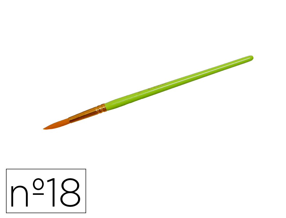 PINCEAU O'COLOR POILS SYNTHETIQUE N18 NYLON SOUPLES NERVEUXVIROLE ALUMINIUM MANCHE BOIS  LAQUE LOT 10 UNITES