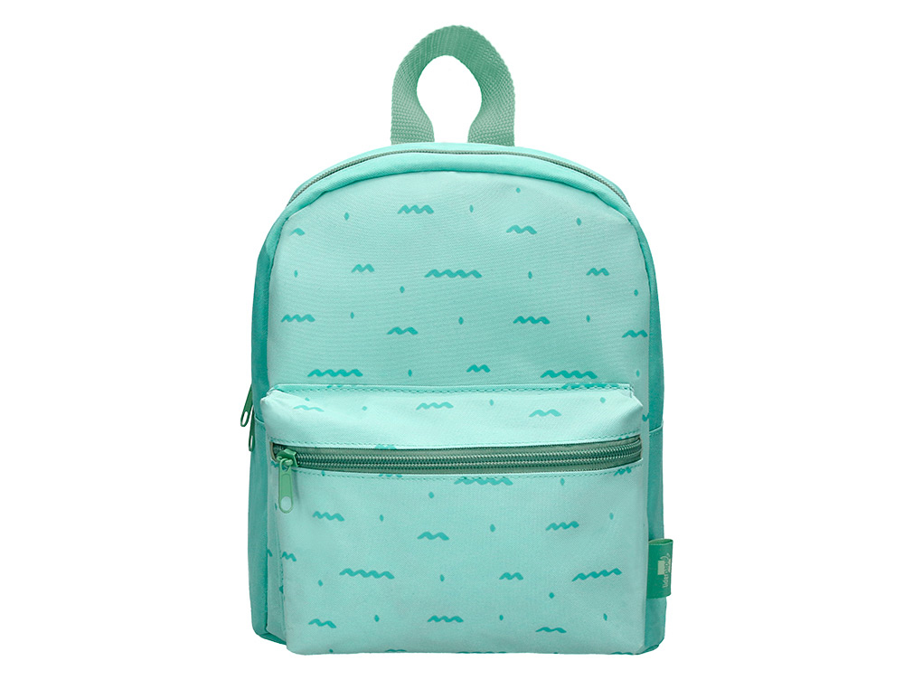 SAC A DOS LIDERPAPEL BABY VAGUES 250X115X210MM COLORIS  VERT D'EAU