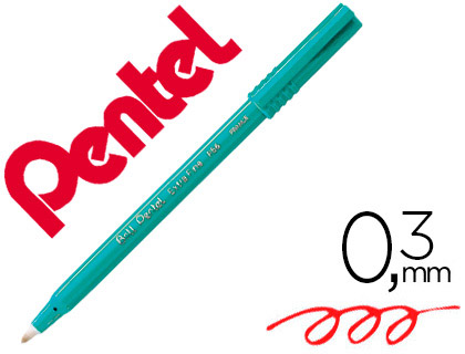 FEUTRE ROLLER BALL PENTEL R56 BILLE POINTE PLASTIQUE CRITURE FINE 0.3MM COLORIS ROUGE
