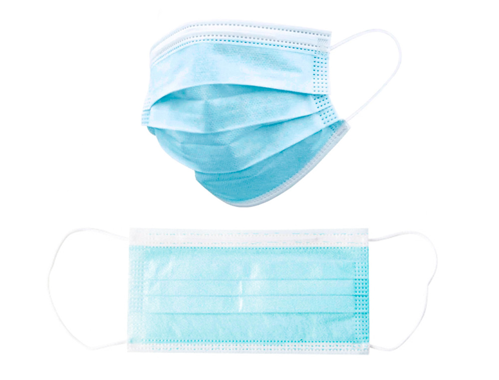 MASQUE JETABLE NORME CE 14683:2019+AC:2019 CLASS1 CHIRURGICAL  USAGE UNIQUE COULEUR BLEU