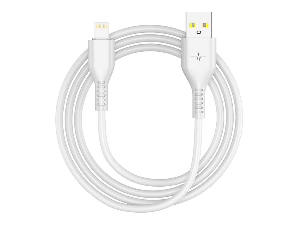 CABLE  LIGHTNING LIQUIDE SILICONE QUICK CHARGE         3.0/2.0. 2,4A 18W MAX         (12V/1,5A, 9V/2A, 5V/2,4A)