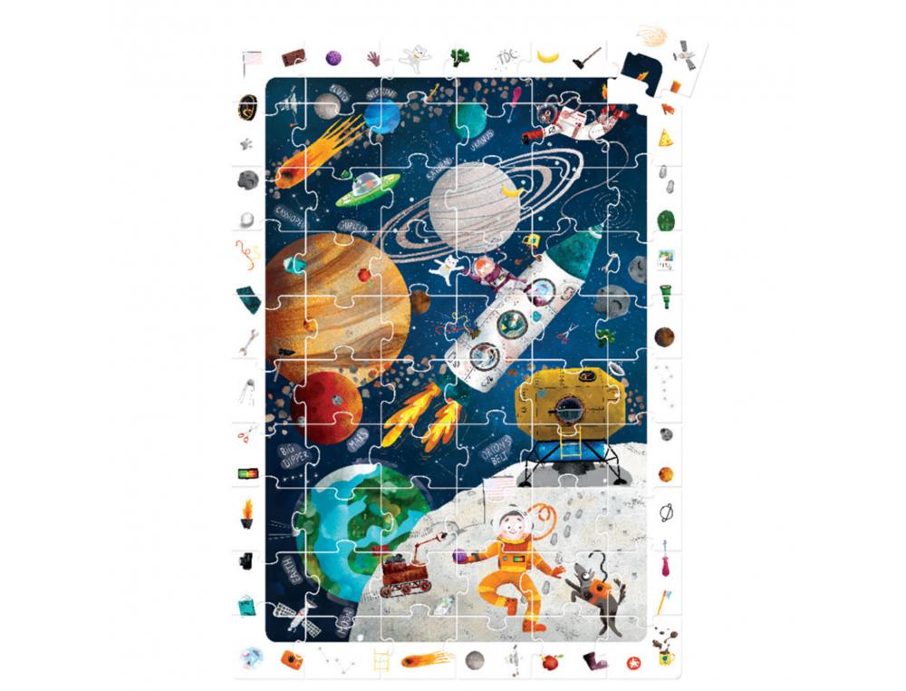 PUZZLES CARTON D OBSERVATION BANANA PANDA L ESPACE 60      PIECES ET 1 POSTER            PEDAGOGIQUE