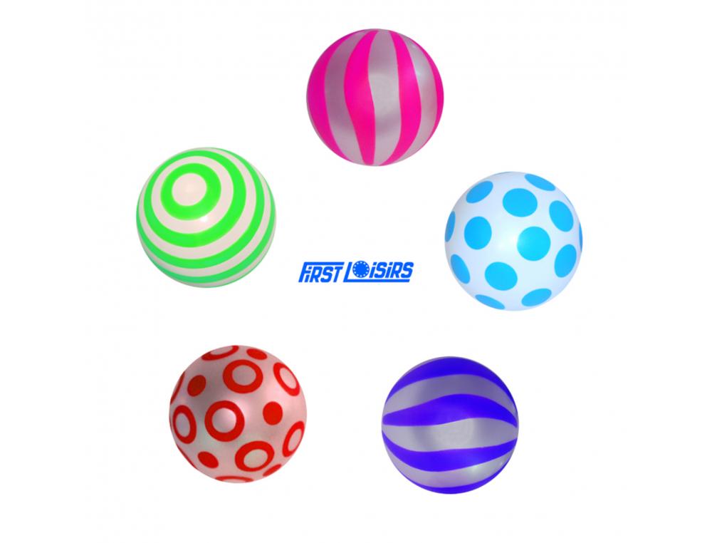 BALLONS D EVEIL FIRST LOISIRS BALLON DE JEU PVC 26 CM       REGONFLABLE AVEC MOTIFS 26 CM 200GR