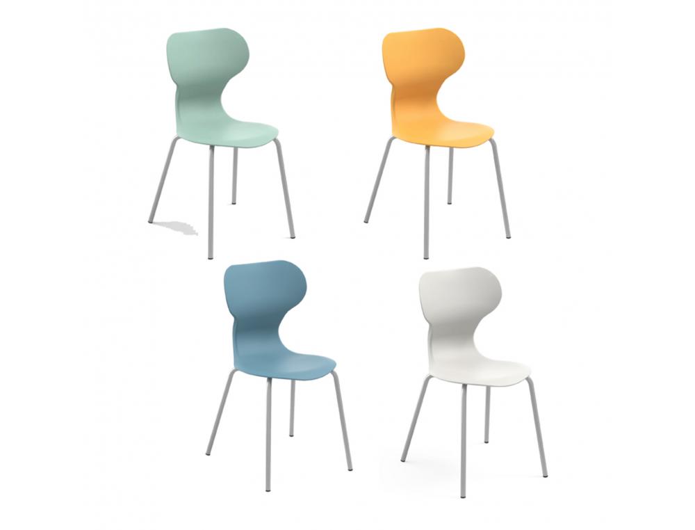 CHAISE MIRPLAY MIA BASIC STRUCTURE METALLIQUE EMPILABLETAILLES 4 5 ET 6 A PRECISER   COLORIS ALEATOIRE