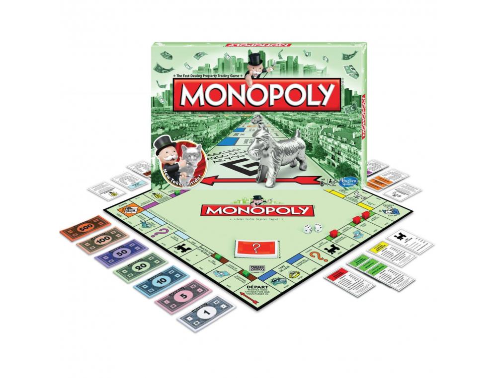 JEU DE SOCIETE HASBRO MONOPOLY CLASSIQUE ACHETEZ    BENDEZ NEGOCIEZ 2 A 6 JOUEURS