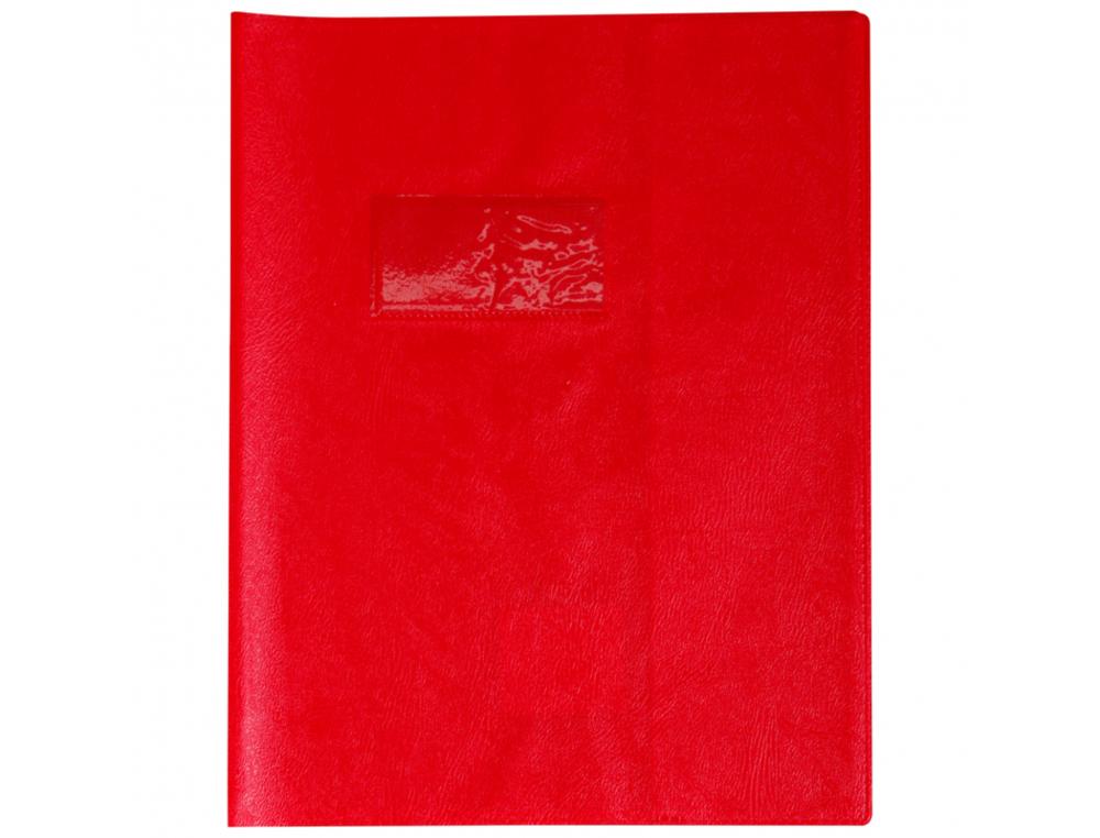 PROTEGE-CAHIER CLAIREFONTAINE 17X22CM PLASTIQUE 22/100E     OPAQUE COLORIS ROUGE