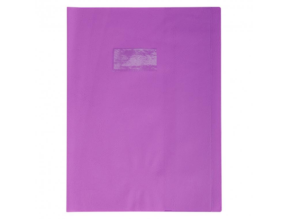 PROTEGE-CAHIER CLAIREFONTAINE 24X32CM PLASTIQUE 22/100E     OPAQUE COLORIS VIOLET