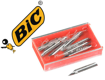 PLUME BIC ATOME CALLIGRAPHIE SCOLAIRE BOTE DE 12 UNITS