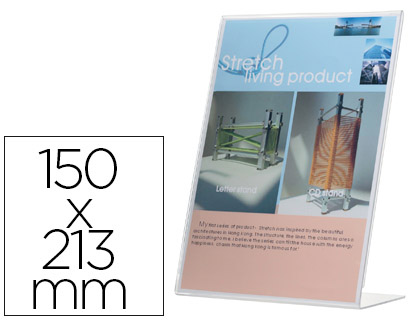 PORTE-VISUELS Q-CONNECT 01 PLEXIGLAS FORMAT A5 CHARGEMENT CT PRSENTATION PHOTOS NOTICES PUBLICIT