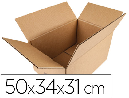 BOTE CARTON Q-CONNECT AMRICAINE 500X340X310MM PLIABLE 4 RABATS CANNELURE 5MM PAISSEUR HAUTE RSISTANCE EMPILEMENT