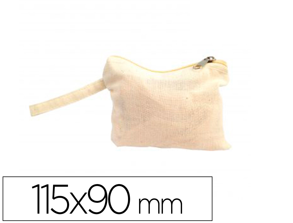 PORTE-MONNAIES SODERTEX EN COTON 100GM2 115X90MM 6 PCS   COLORIS ECRU